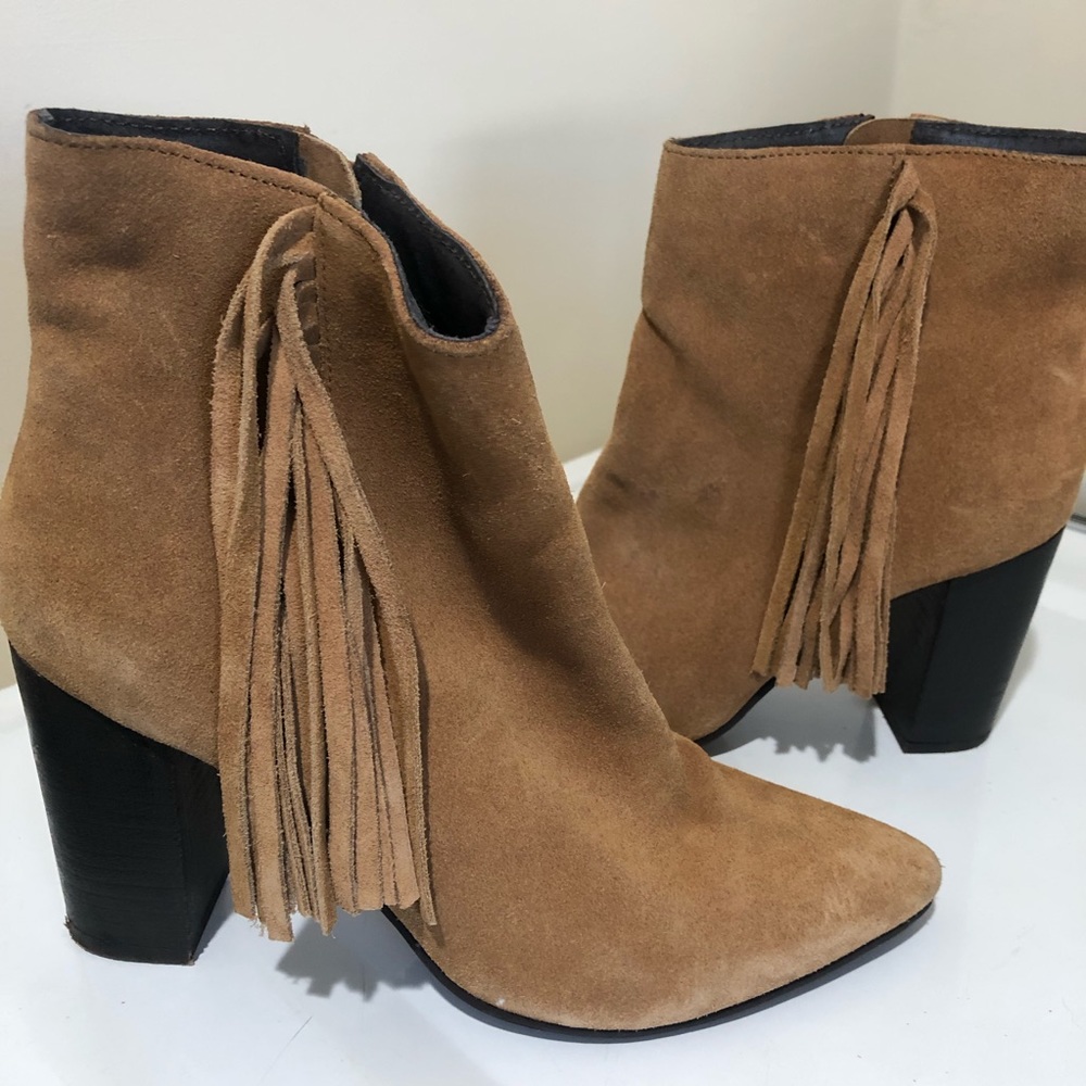 ASOS Park Lane Fringe Suede Boots 8.5 - Picture 2 of 11